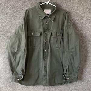 Filson Jac Shirt Mens 2XL Green Flannel Lined Shacket Outdoor Hunting Workwear